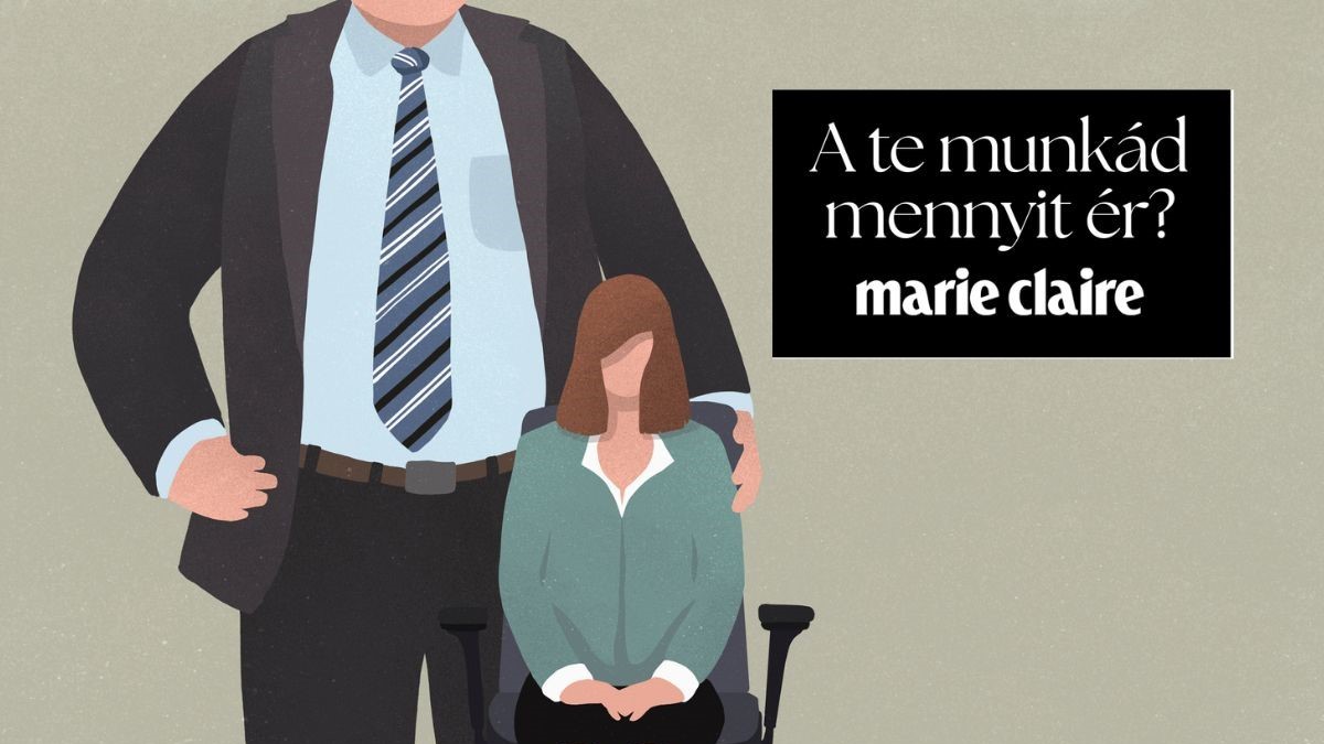 munkahelyi-diszkriminacio-igy-ismerheted-fel-ha-erint | Marie Claire Üzletasszony ül egy irodai székben egy öltönyös, hatalmas férfi mellett