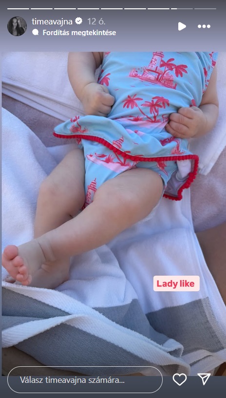 Vajna Tímea kislánya