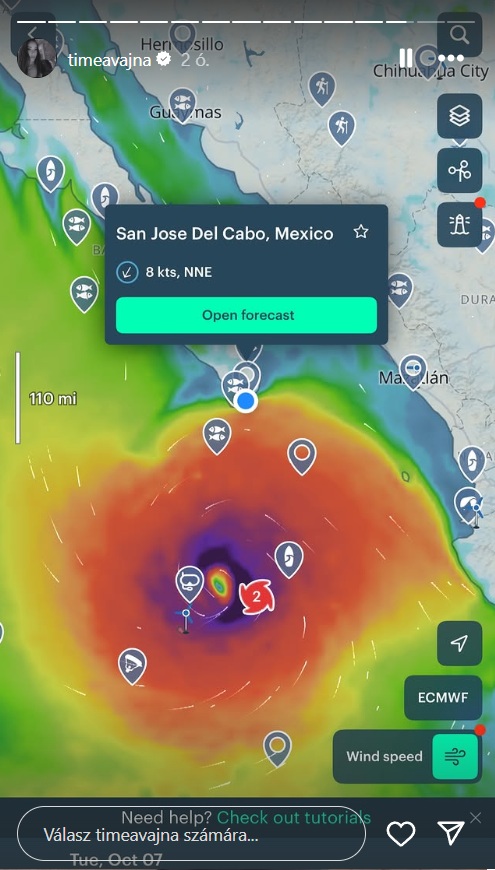 Hurrikán térképen