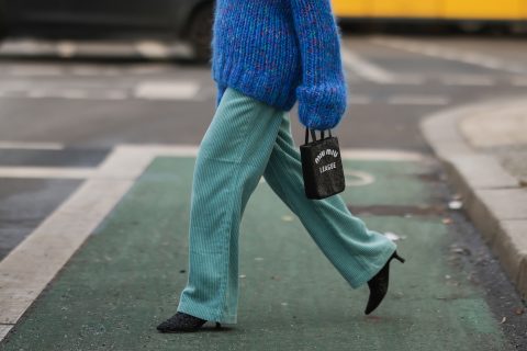 zöld kordbársony nadrág