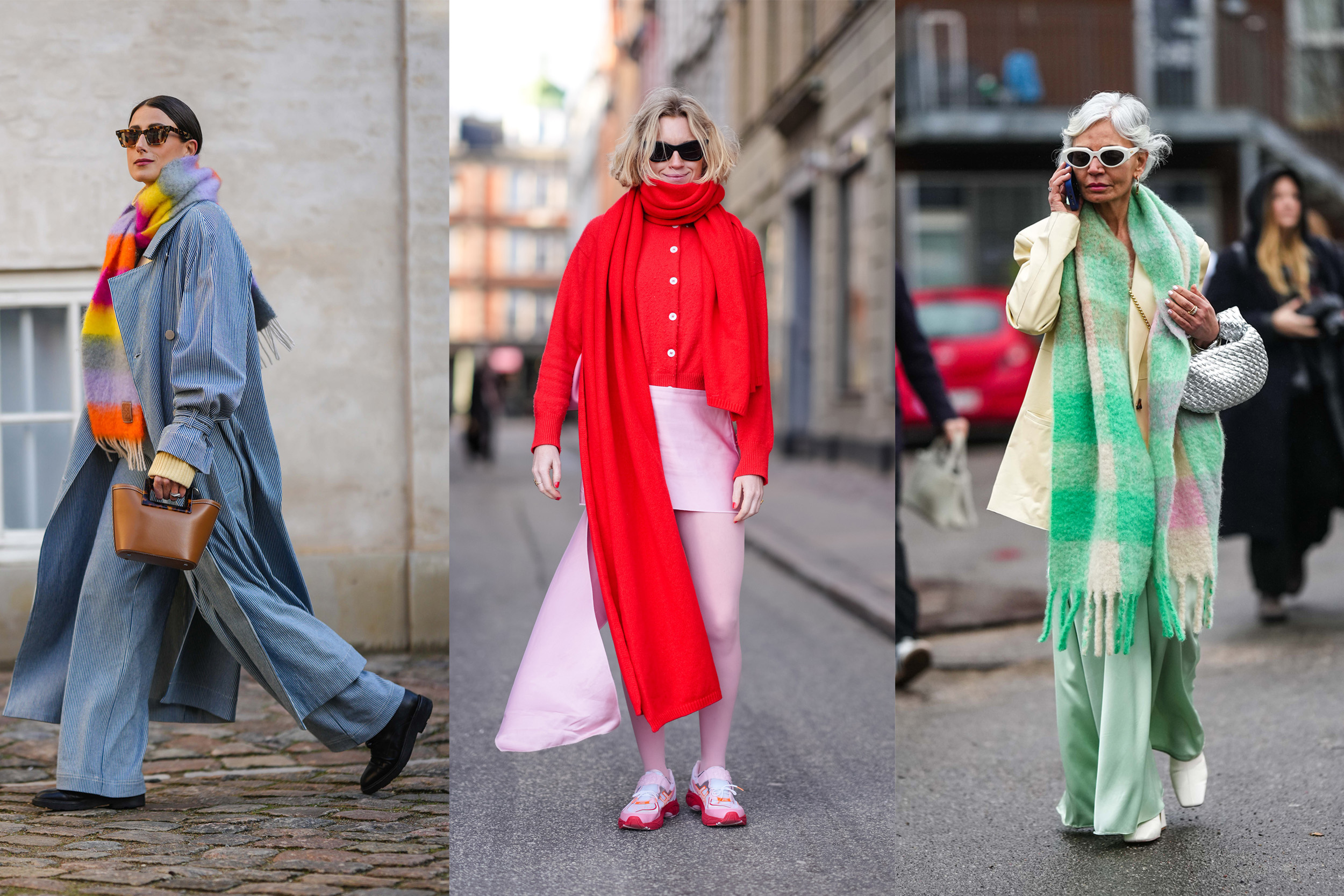 Modellek óriás sálban vonulnak