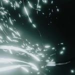 Fényvillanások sötét háttér előtt