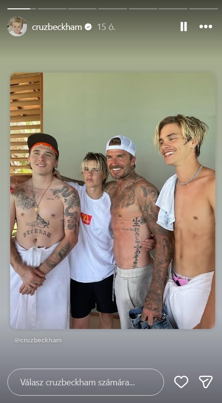 David Beckham és fiai