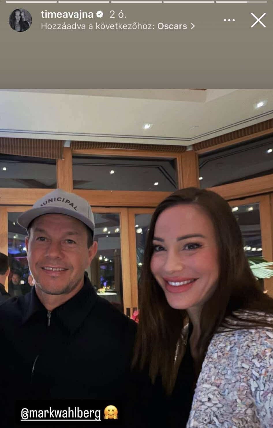 Palácsik-Ráthonyi Tímea Mark Wahlberg társaságában
