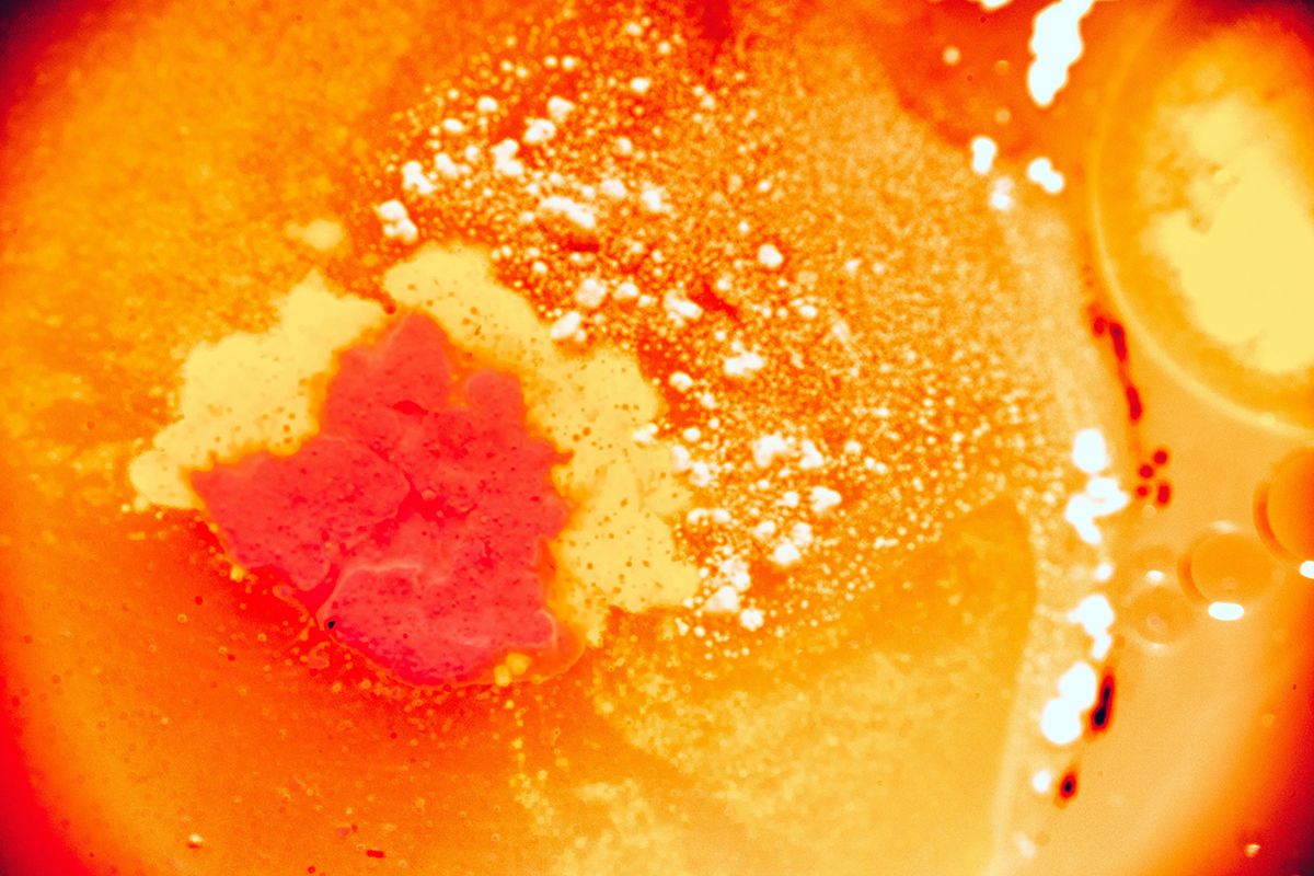 Vöröses absztrakt foltok