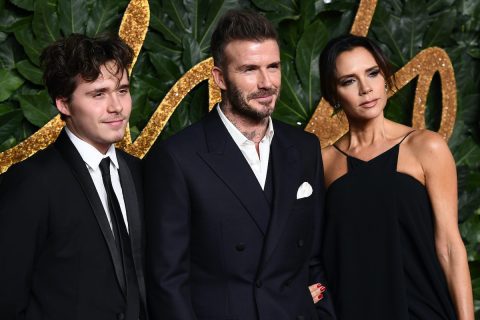 Brooklyn, David és Victoria Beckham 2018-ban