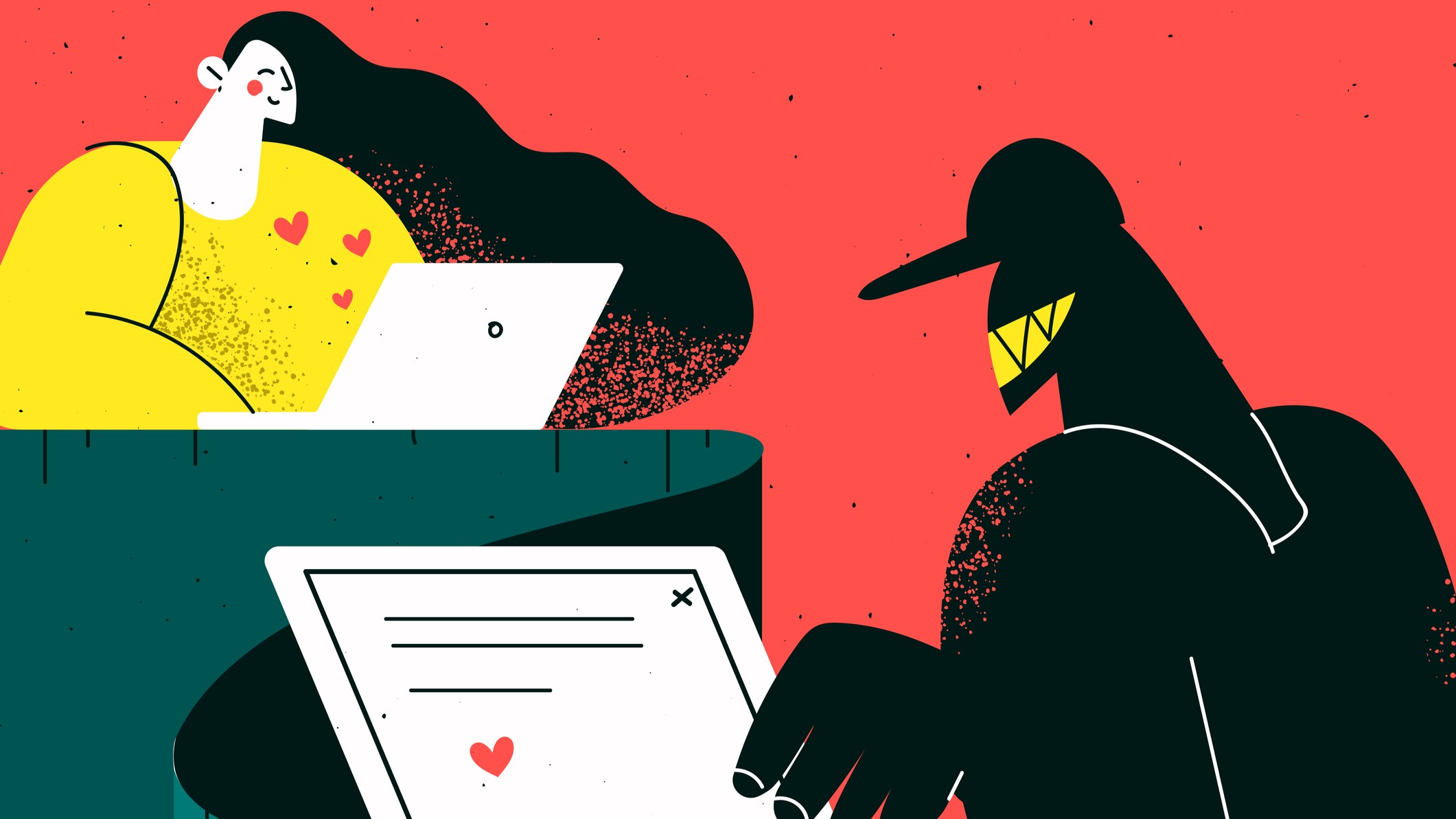 Online csalás, átverés az internetes randevúzás koncepciójában