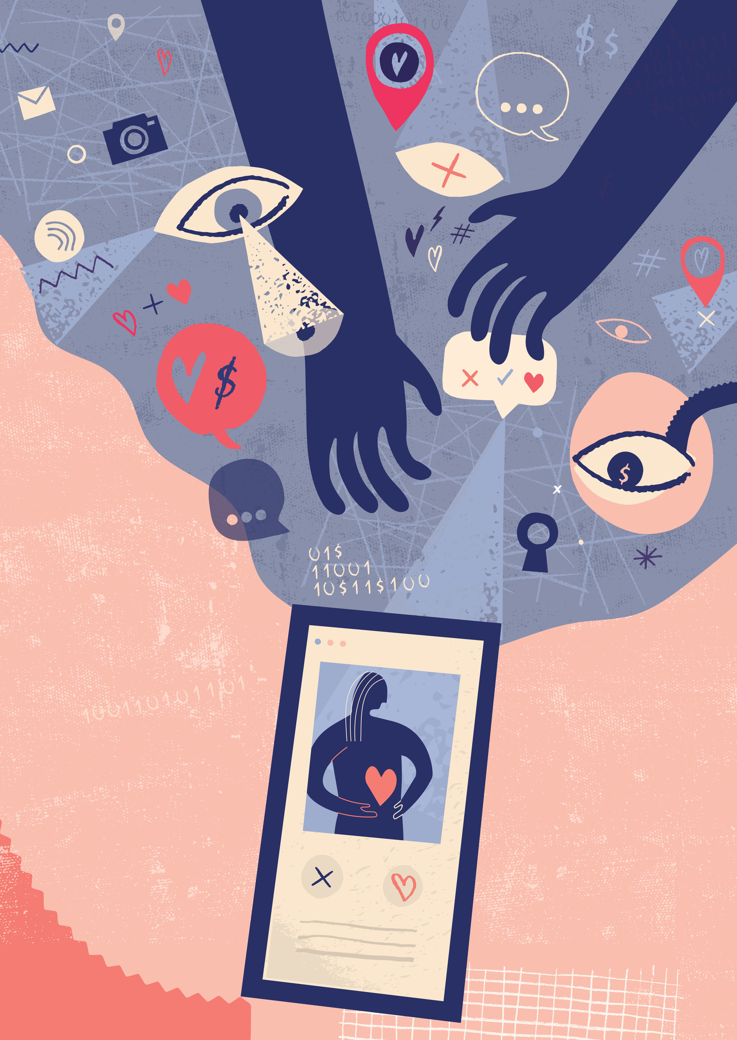 Online csalás, átverés az internetes randevúzás koncepciójában