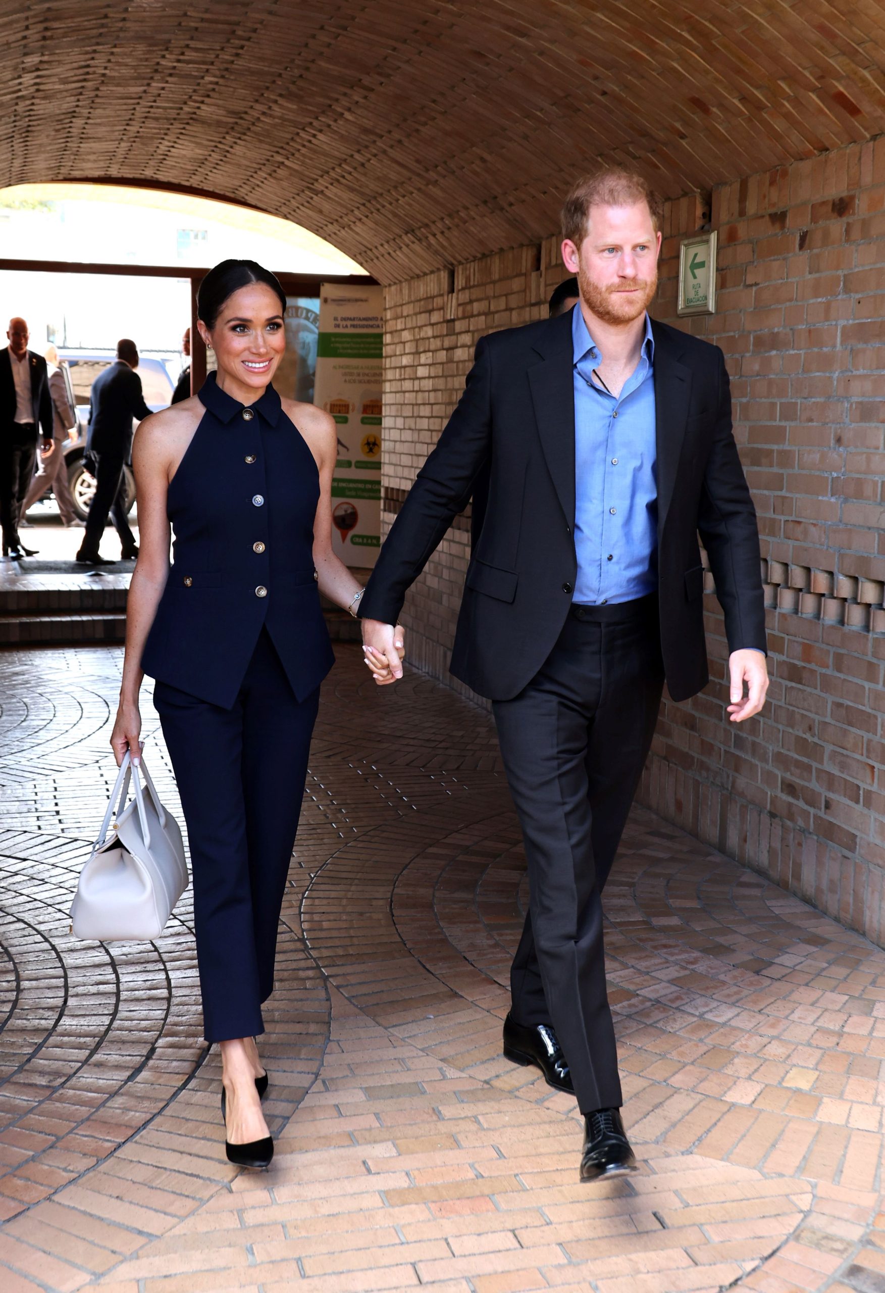 harry-herceg-ujra-jogosult-a-rendori-vedelemre-angliaban | Marie Claire Harry herceg, Sussex hercege és Meghan Markle a kolumbiai látogatásuk során, 2024. augusztus 15-én.