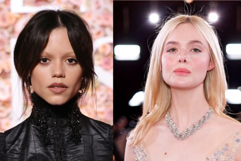 Jenna Ortega és Elle Fanning a 2026-os Golden Globe-on, Cloud lips trend bemutatása