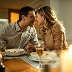 Szerelmespár vacsorázik
