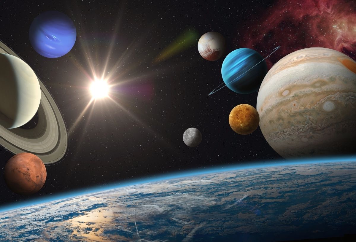 A Naprendszer bolygói a Földről nézve