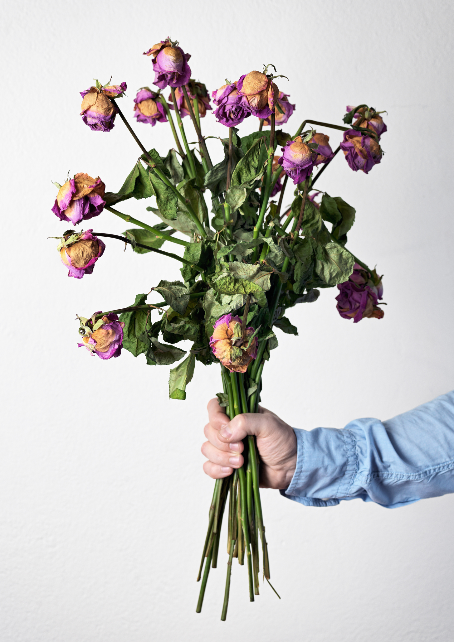 Hervadt rózsacsokor