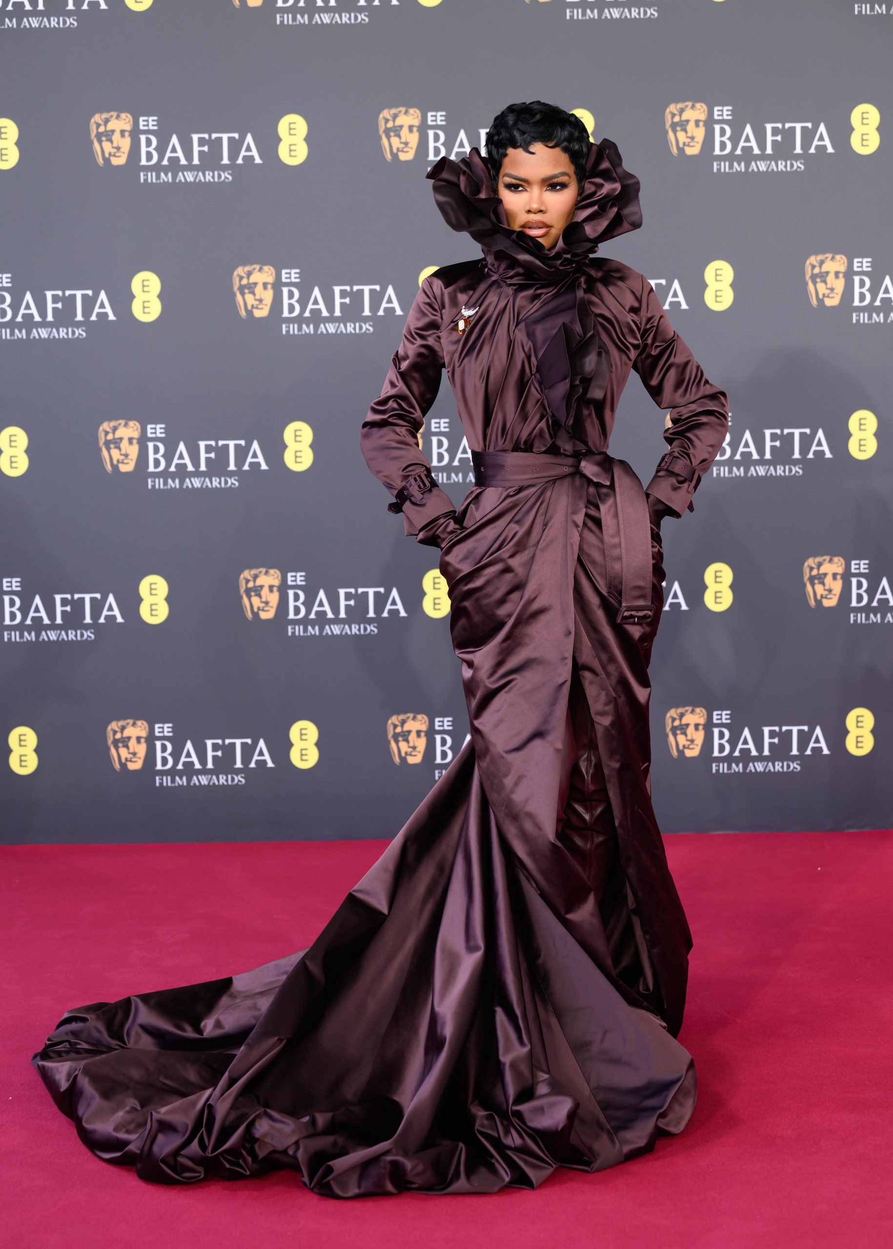 bafta-2026-legjobb-ruhak | Marie Claire Teyana Taylor Burberry ruhában
