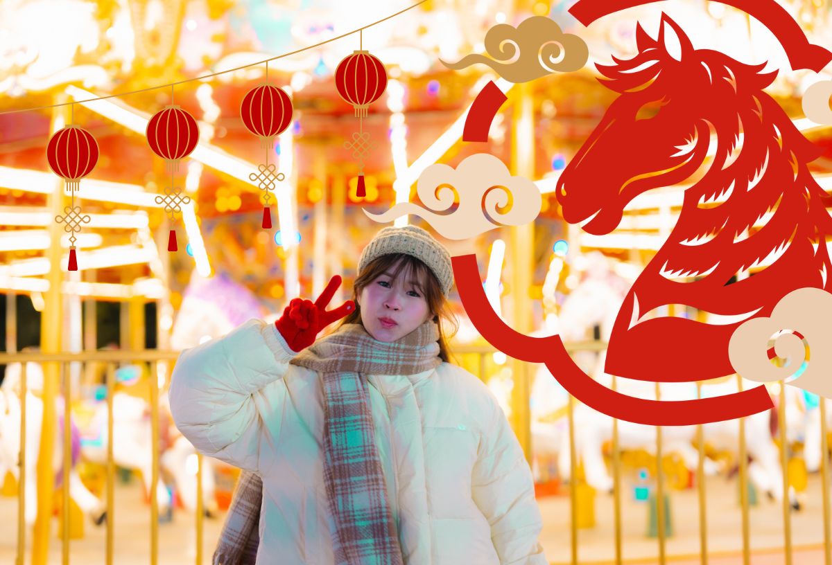 Fiatal nő mosolyog. kínai horoszkóp szimbólumok