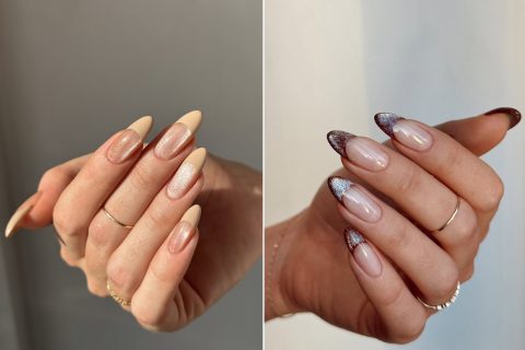 Francia manikűr kétféle verzióban, mágneses lakkal