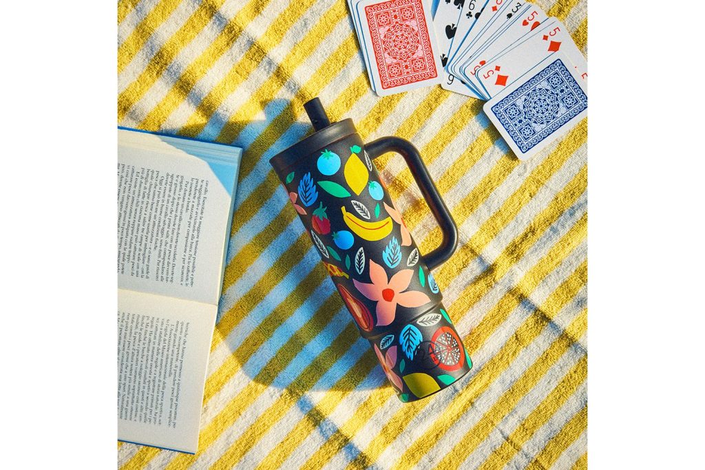 24BOTTLES Straw Cup Tropical Noir rozsdamentes acél bögre szívószállal 18900 Ft24BOTTLES Straw Cup Tropical Noir rozsdamentes acél bögre szívószállal