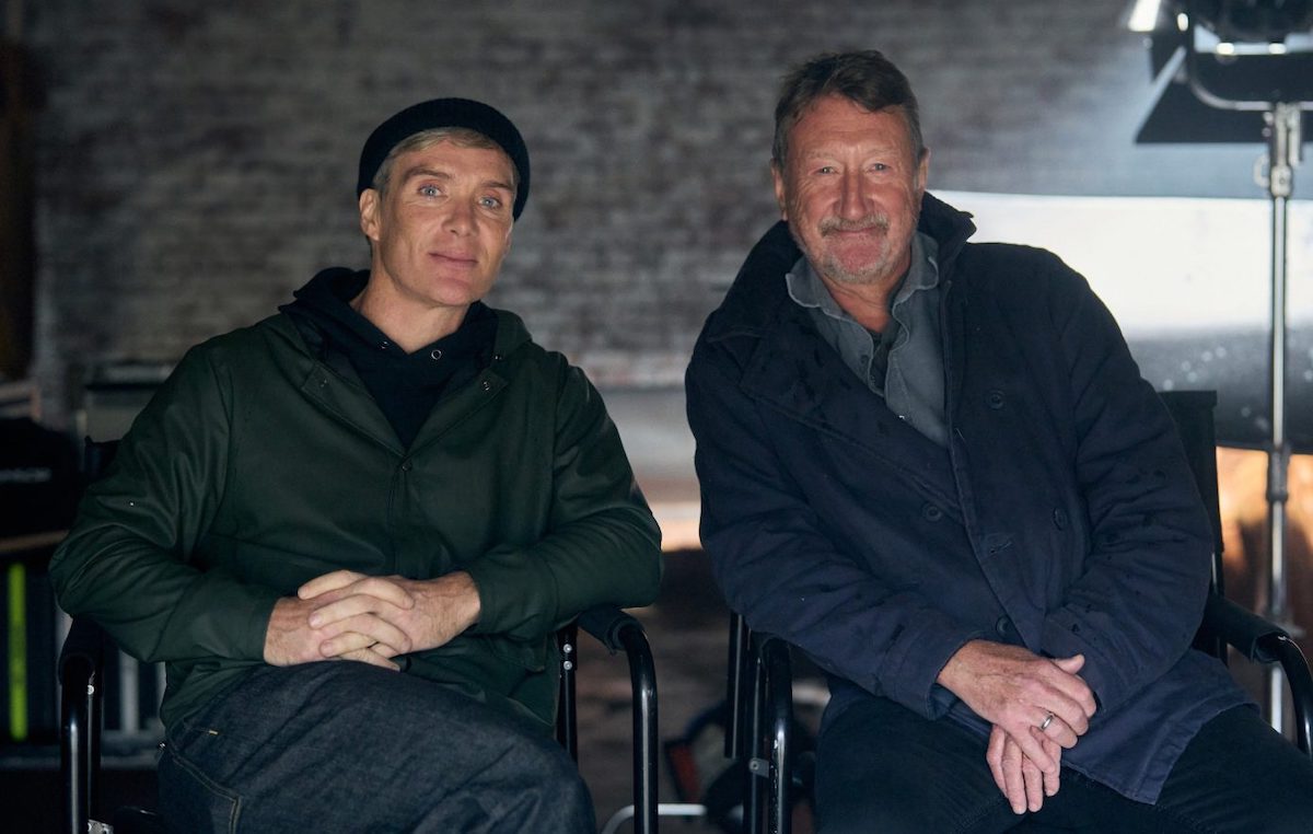peaky-blinders-mozifilm | Marie Claire Cillian Murphy and Steven Knight onset of the 'Peaky Blinders' movie. Cillian Murphy és Steven Knight a Peaky Blinders forgatásán