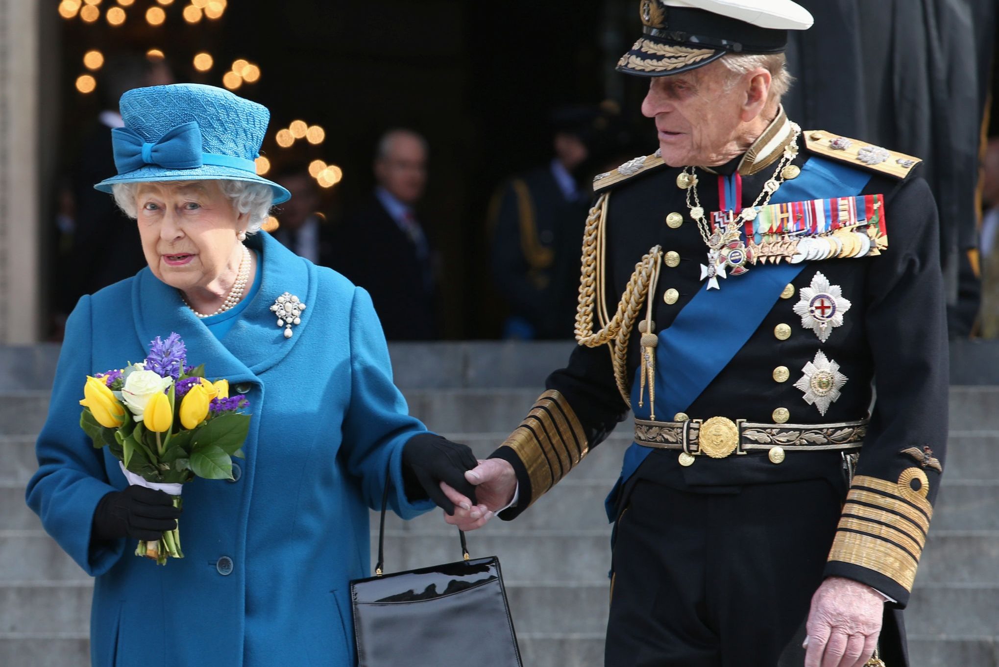 Erzsébet királynő és Fülöp herceg 2015-ben