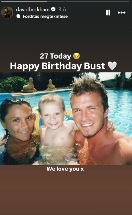 David Beckham köszöntése Instagramon
