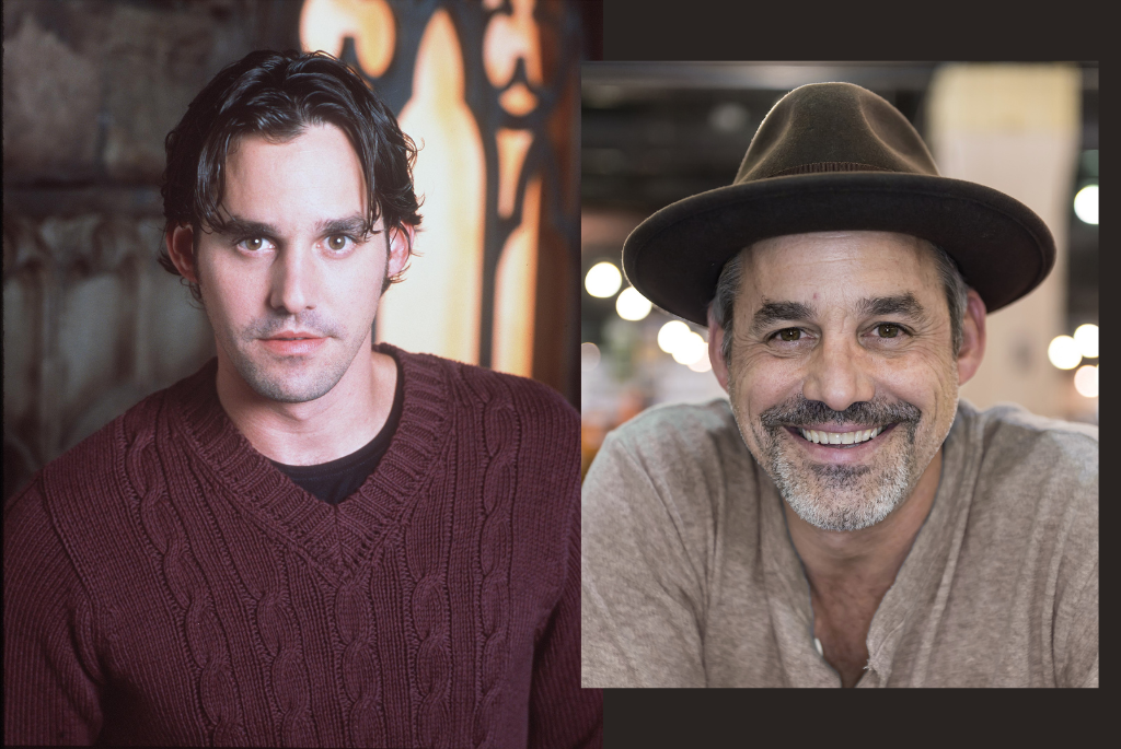 Nicholas Brendon a sorozat forgatása alatt és később, 2017-ben