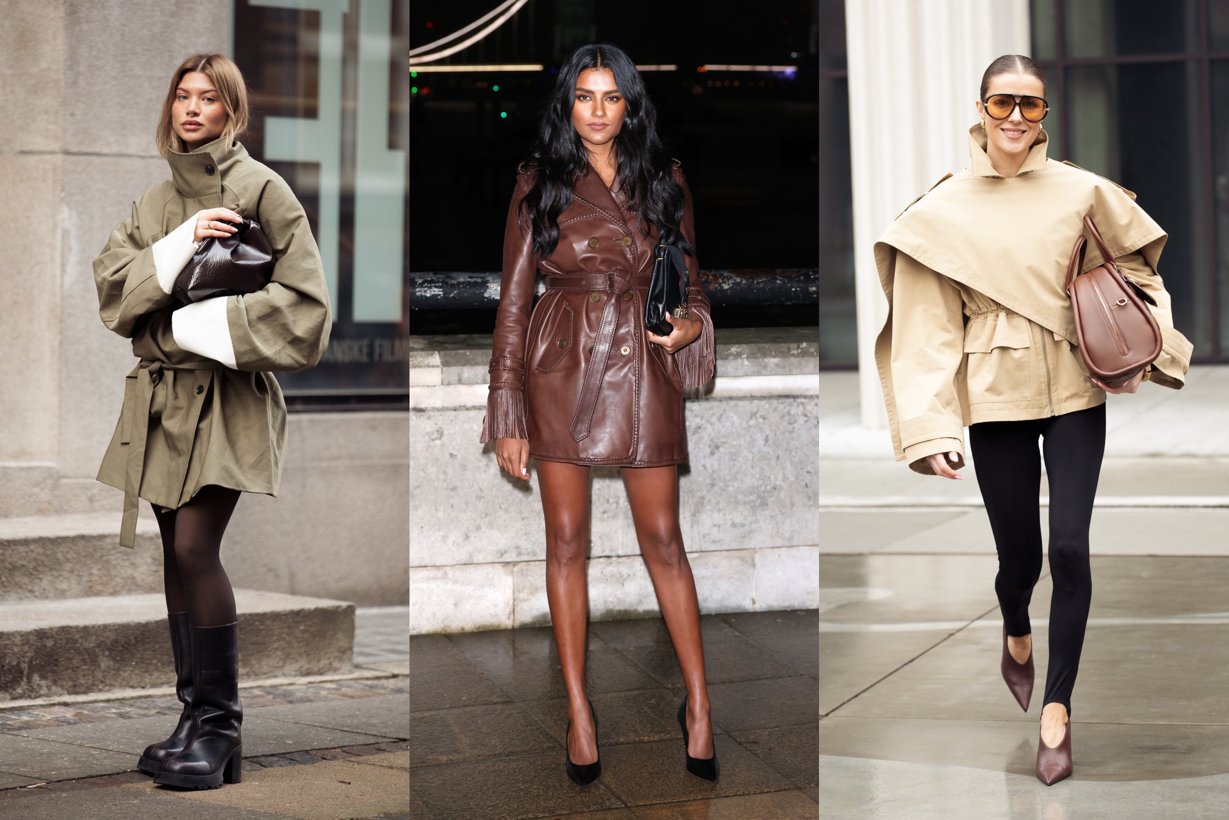 Modellek rövid ballonkabátban pózolnak