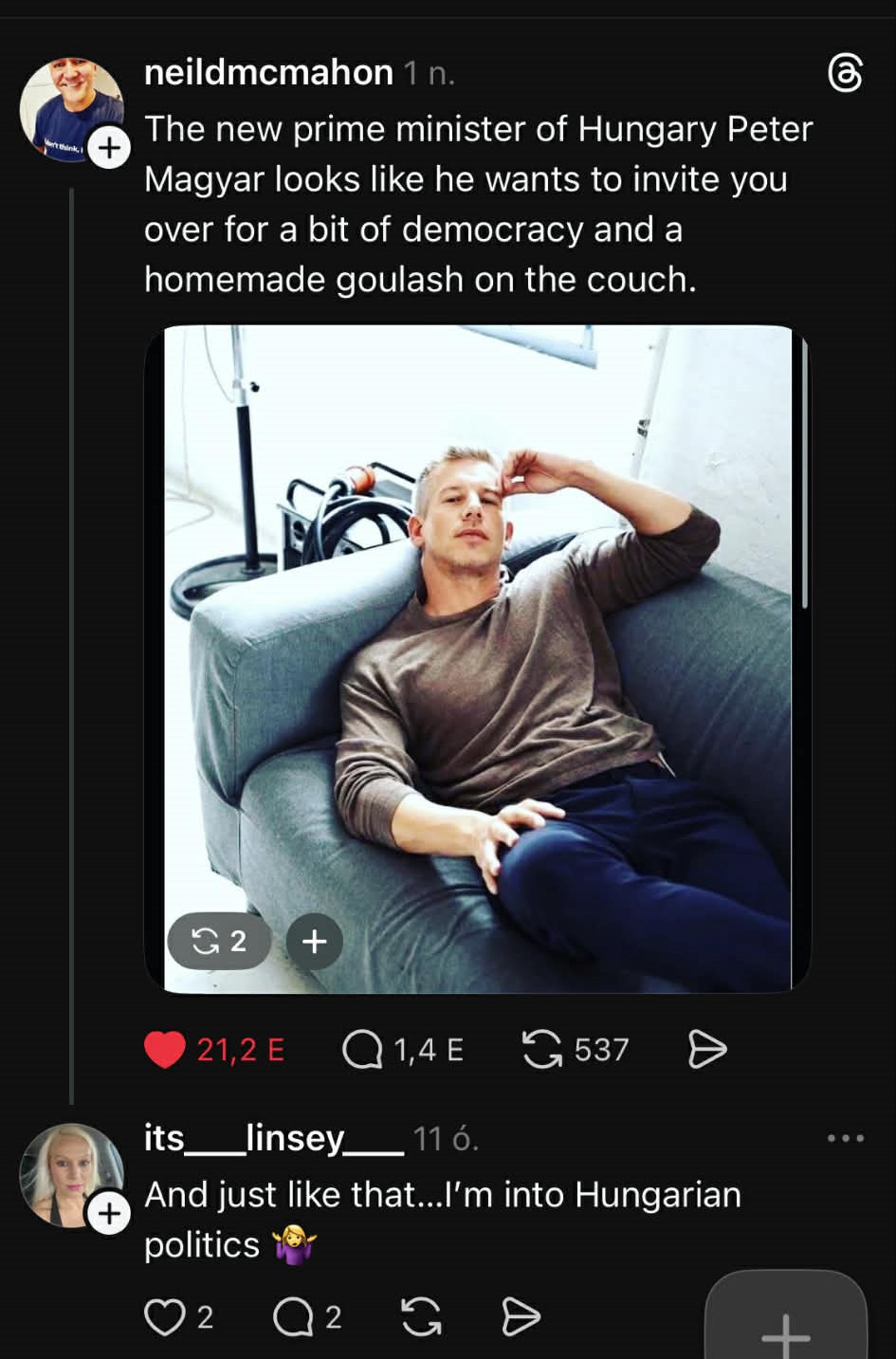 magyar-peter-radnai-mark-internet-rajongas | Marie Claire Magyar Péter