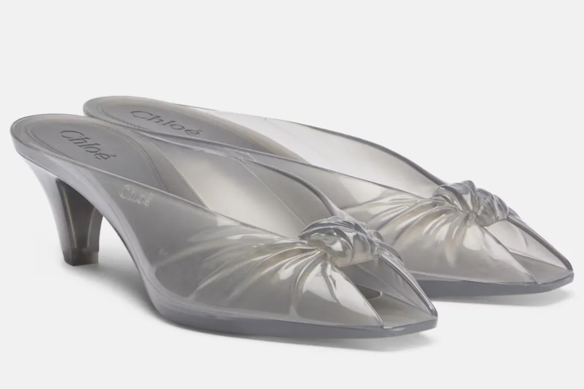 Chloé gumipapucs, szürke