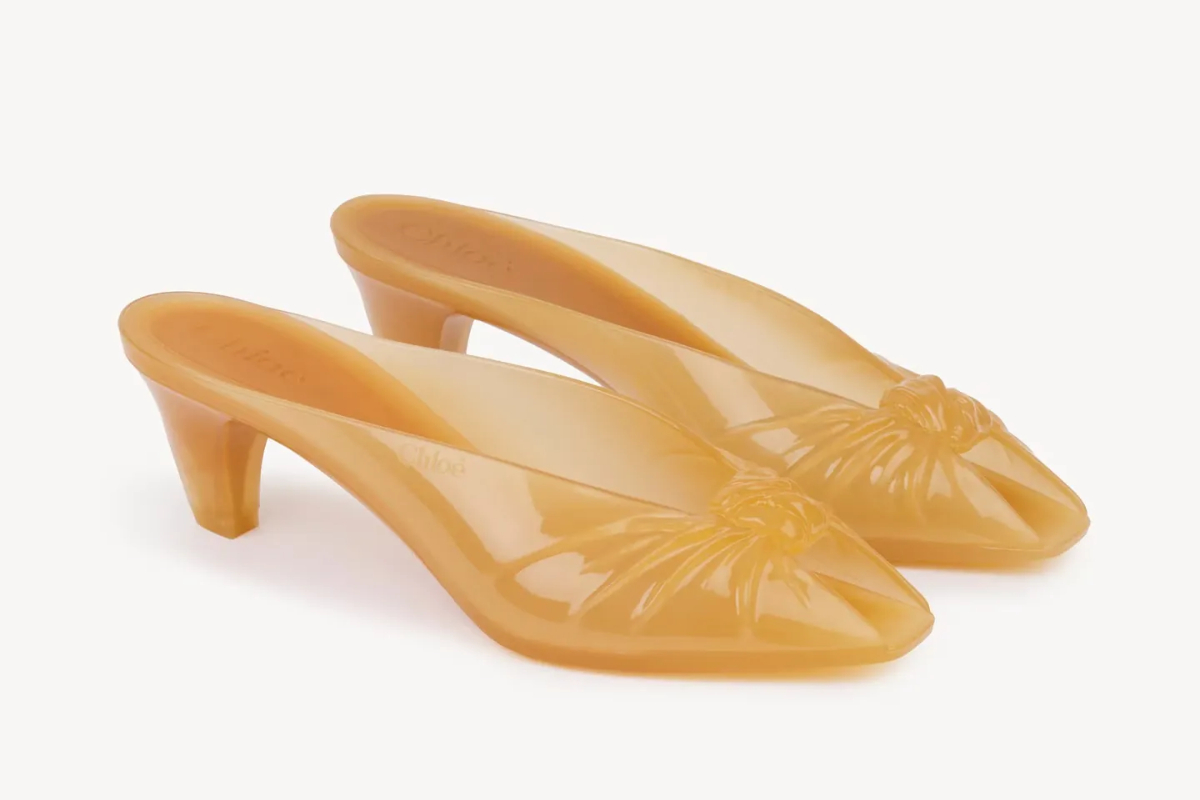 Chloé gumipapucs, sárga