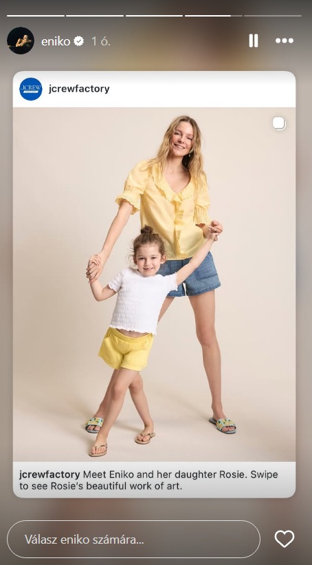 Mihalik Enikő és kislánya