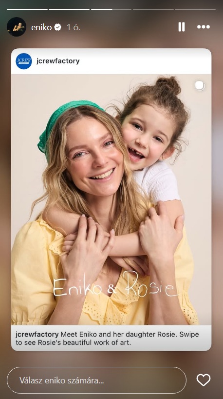 Mihalik Enikő és kislánya