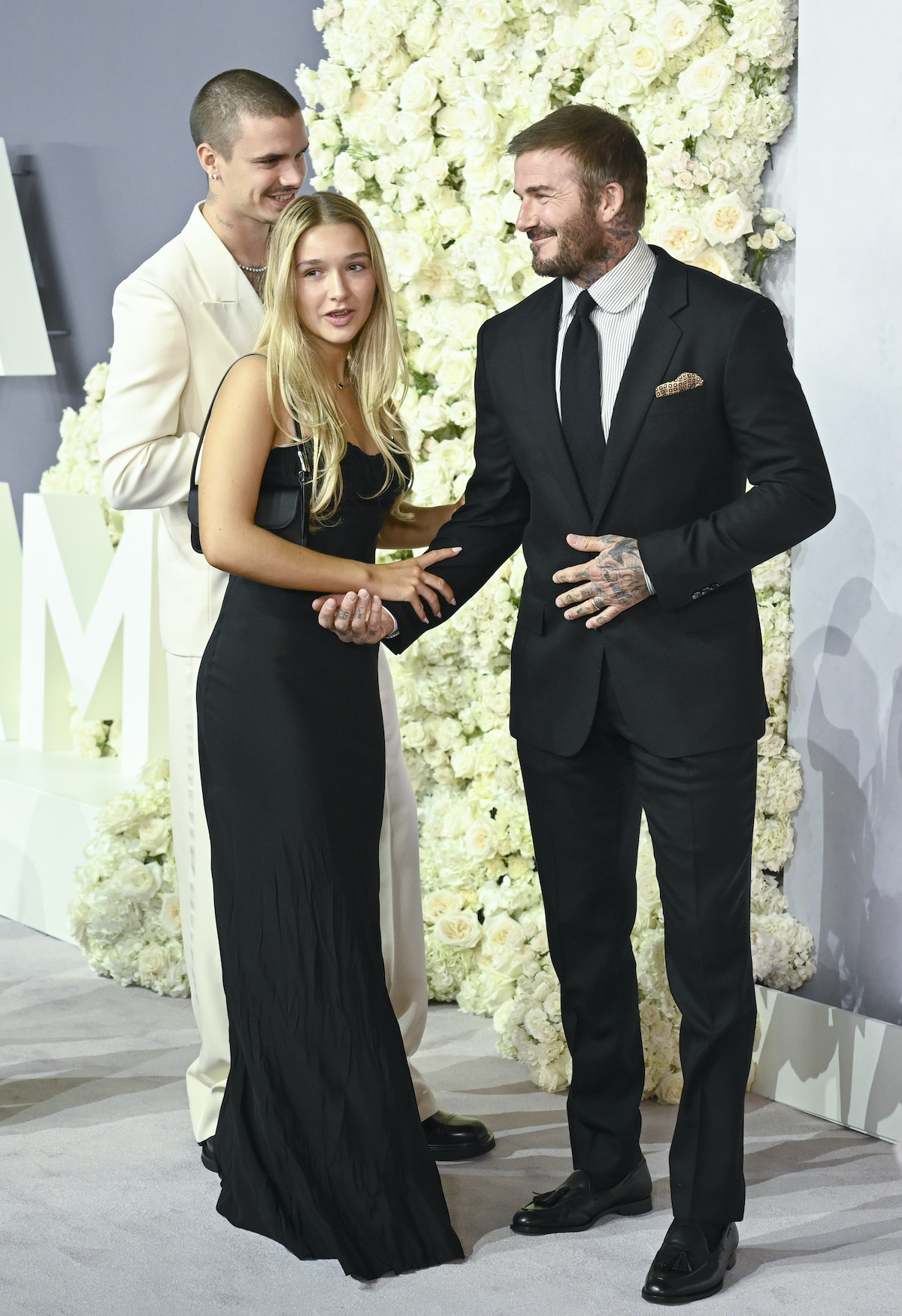 Romeo, Harper és David Beckham egy premieren