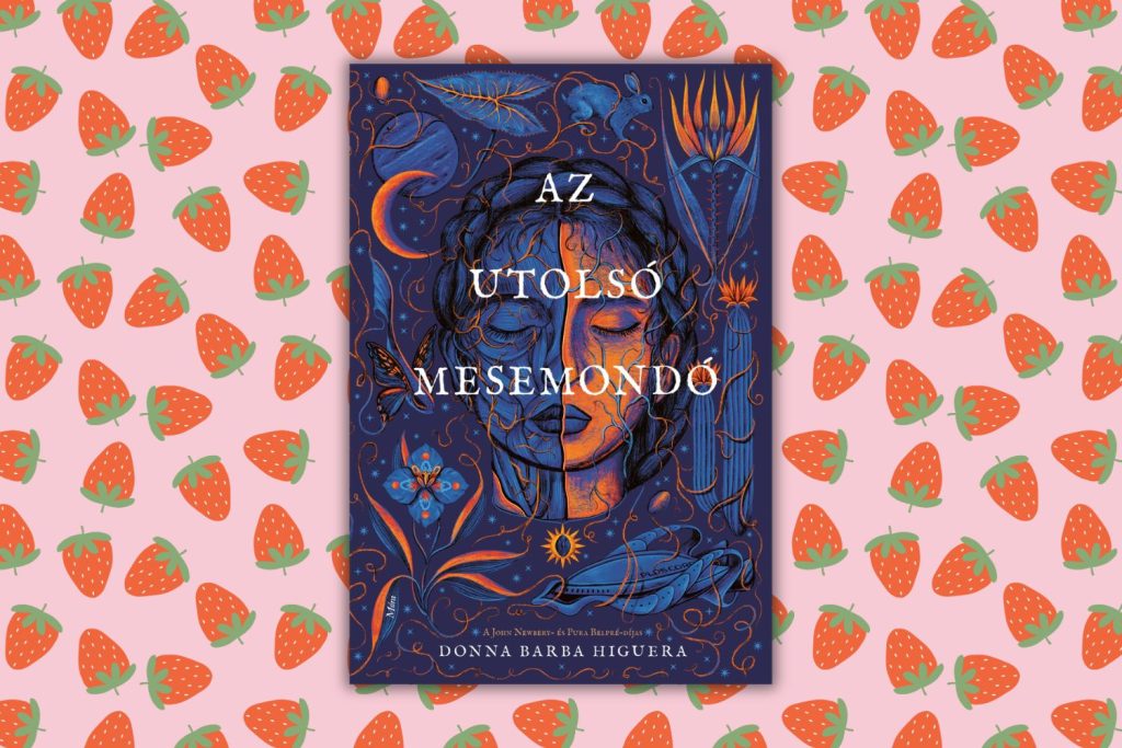 konyvek-gyereknapra-2026-mesemondo | Marie Claire Donna Barbra Higuera: Az utolsó mesemondó epres háttér