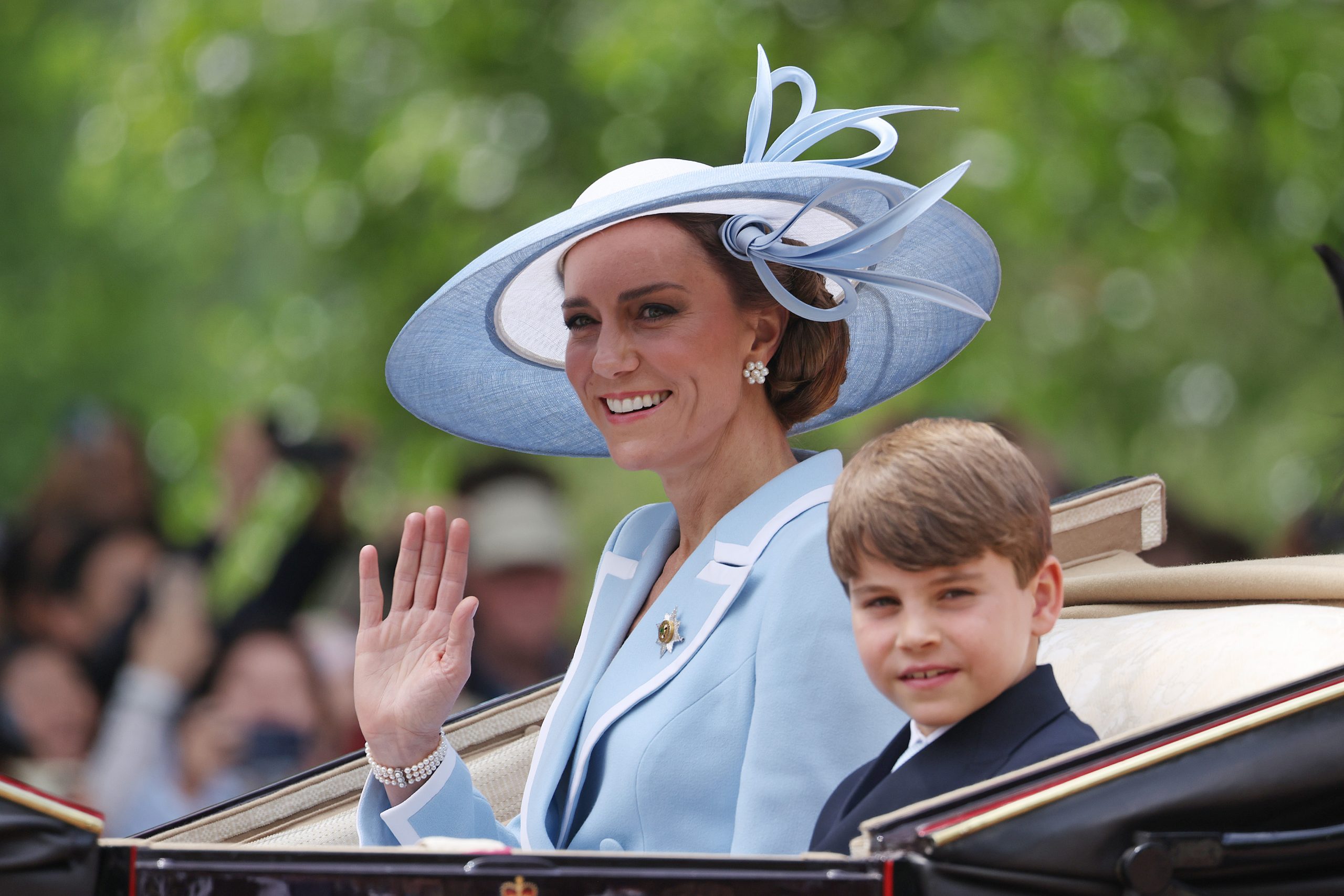 Katalin Lajossal a Trooping the Colour ünnepségen