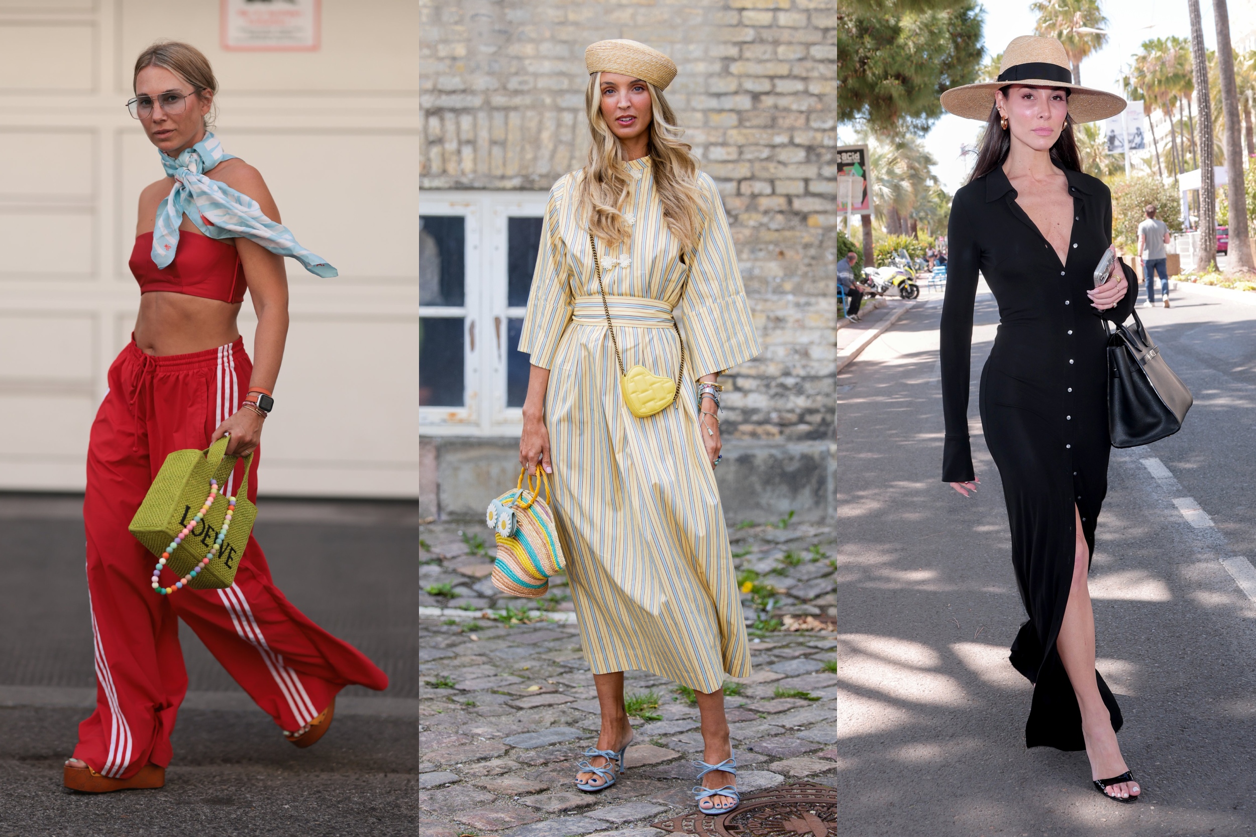 Divatinfluenszerek raffiakiegészítőben pózolnak