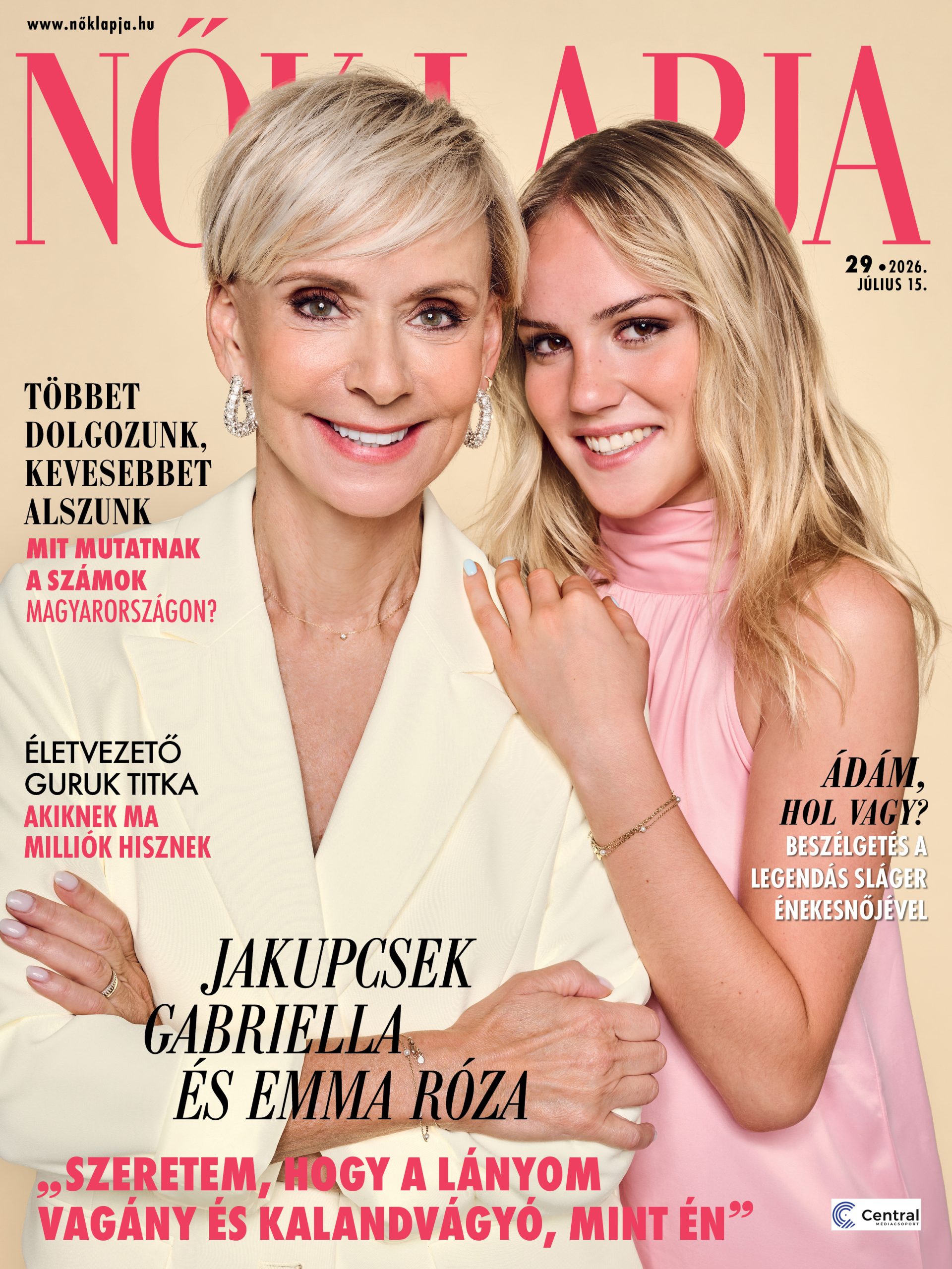 Jakupcsek Gabriella és lánya, Kliegl Emma Róza – Nők Lapja címlap