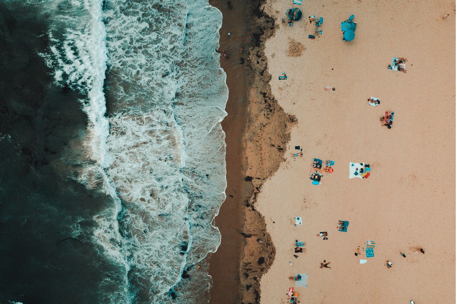 San Diego strand madártávlatból