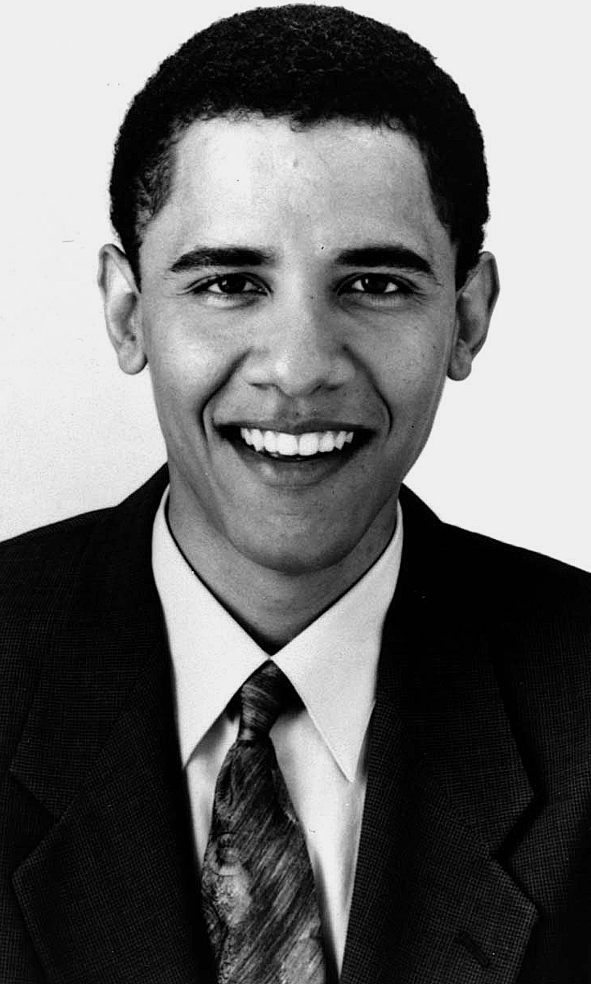 barack-obama-65-eves-10-teny | Marie Claire Barack Obama, 1990; fekete-fehér portré