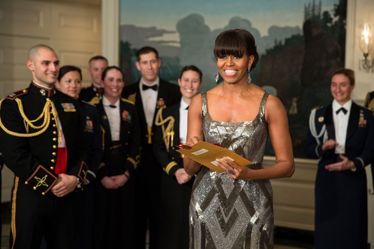 michelle-obama-legjobb-ruhaja | Marie Claire Michelle Obama csillogó ruhában a 2013-as Oscar-díj-átadón