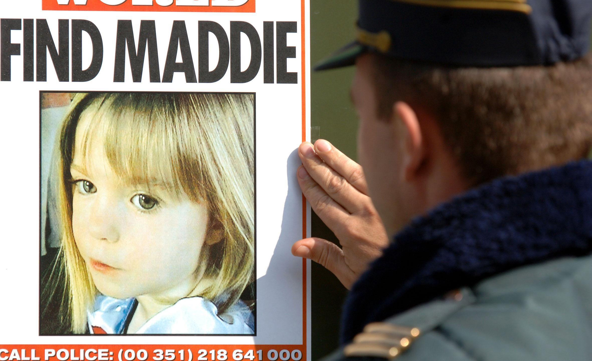 Keresési plakát Madeleine Mccann eltűnése után
