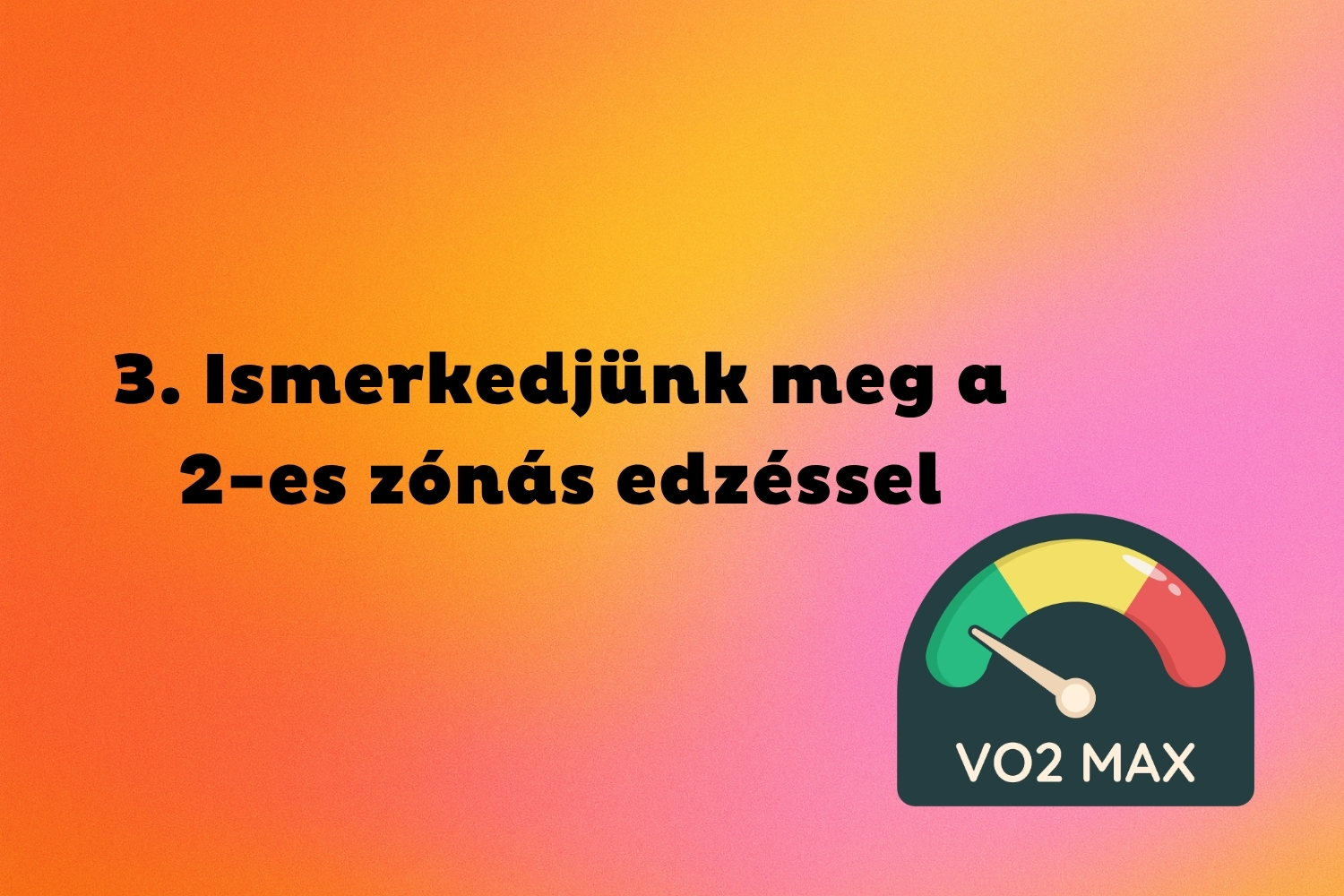 Narancs színátmenetes háttér, VO2 max grafika