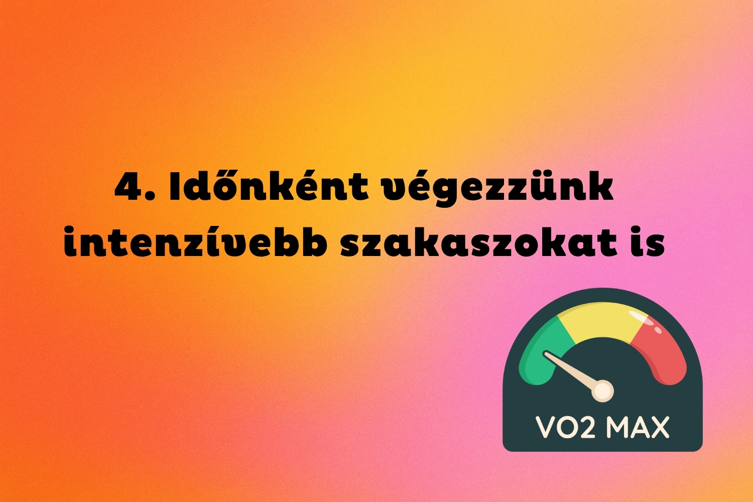 Narancs színátmenetes háttér, VO2 max grafika