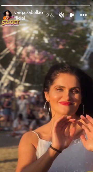 Varga Izabella táncol a Sziget Fesztiválon