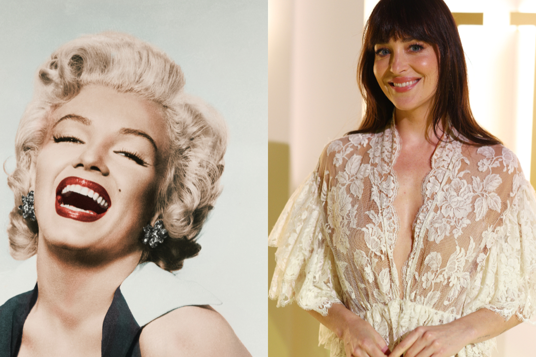 Dakota Johnson és Marilyn Monroe kollázson