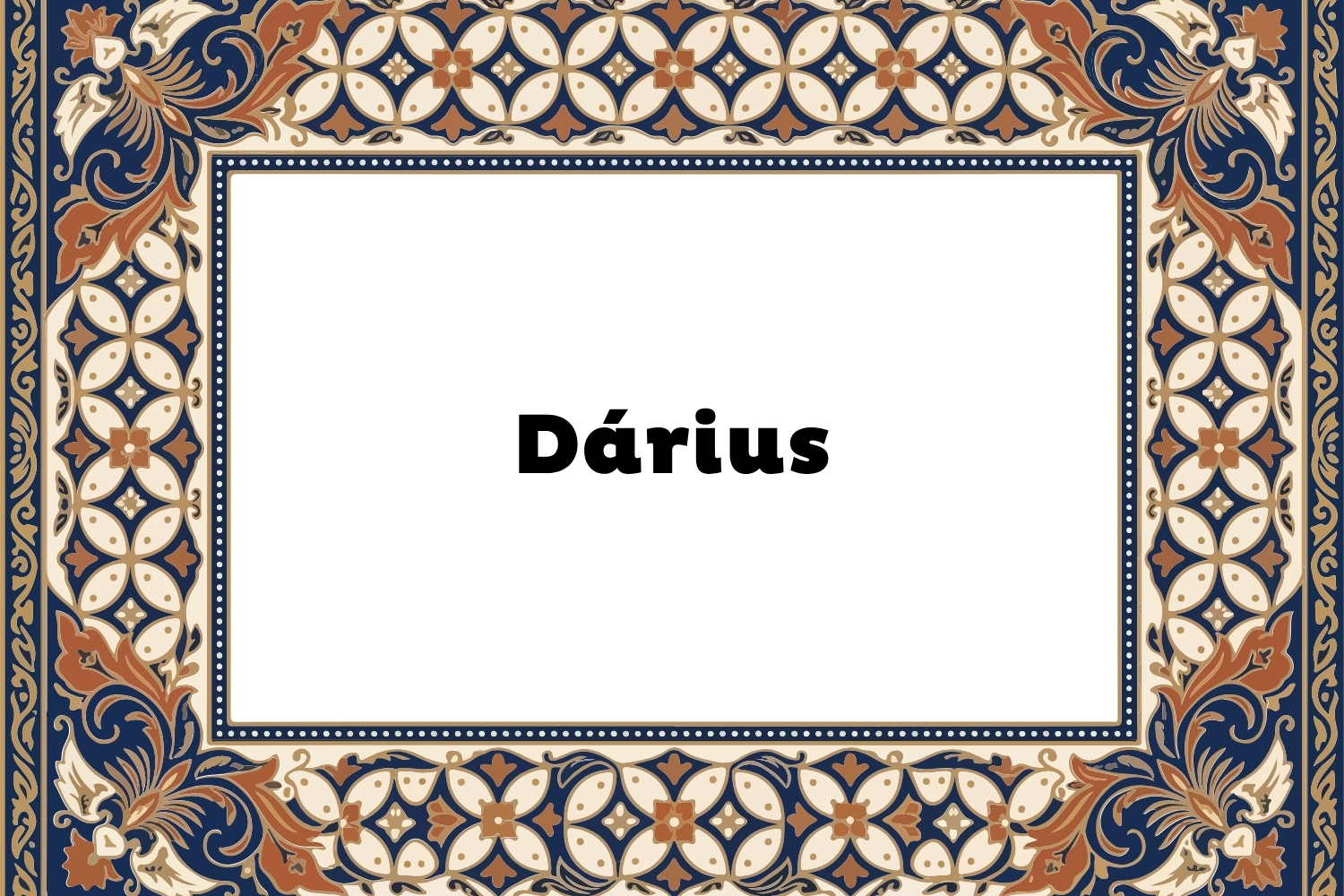 Dárius | Marie Claire Perzsa motívumos keret
