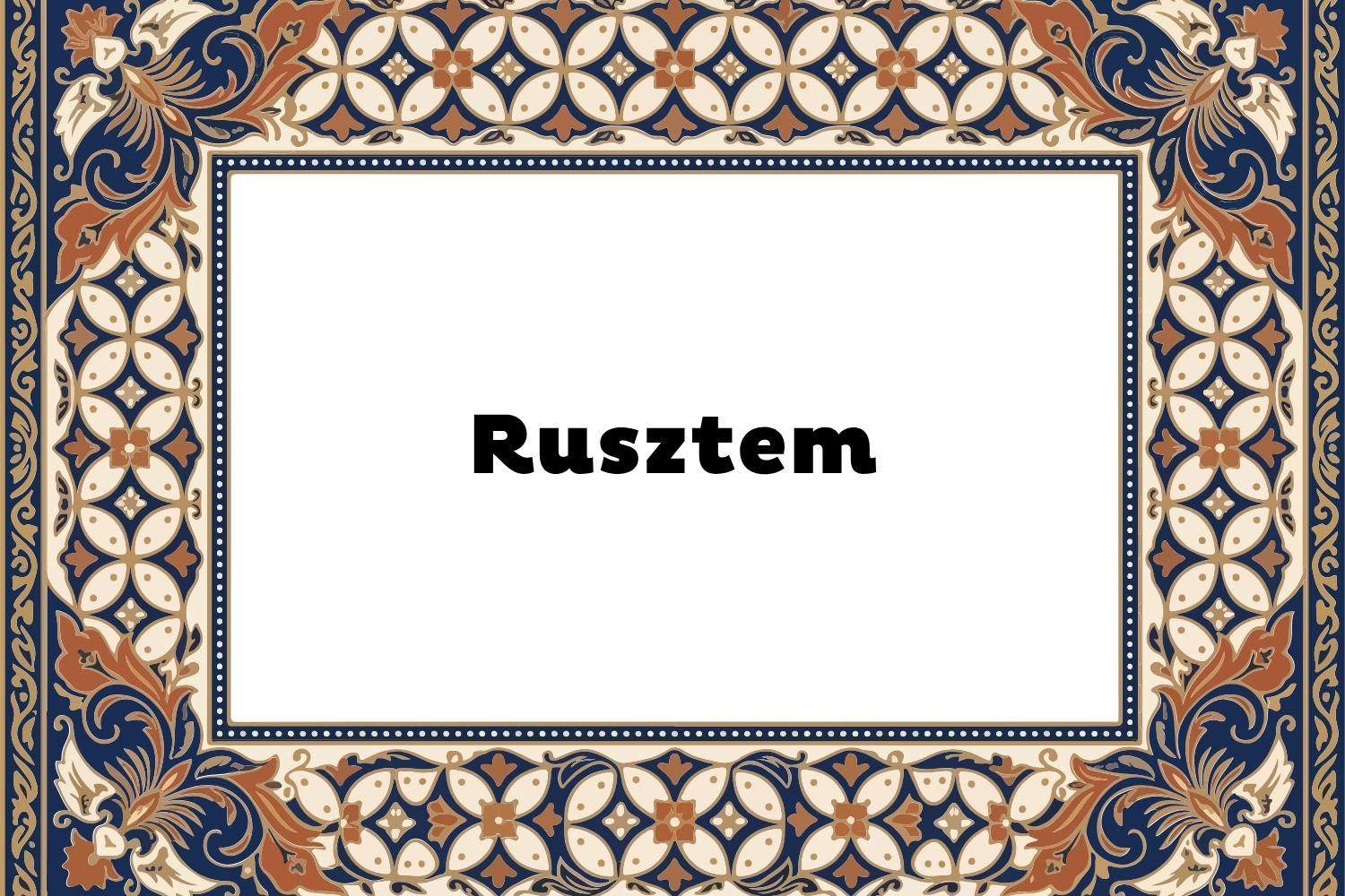Rusztem | Marie Claire Perzsa motívumos keret