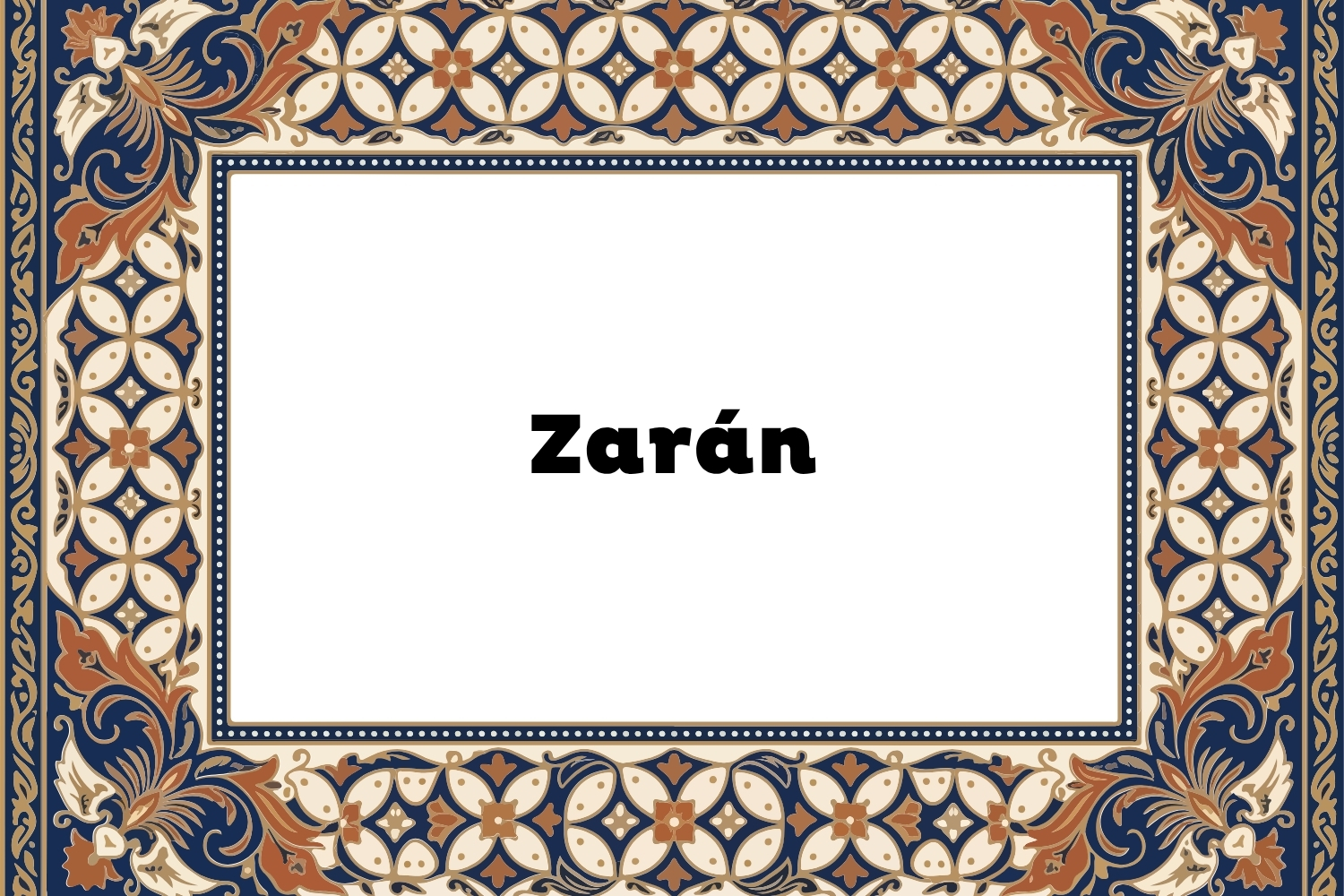 Zarán | Marie Claire Perzsa motívumos keret