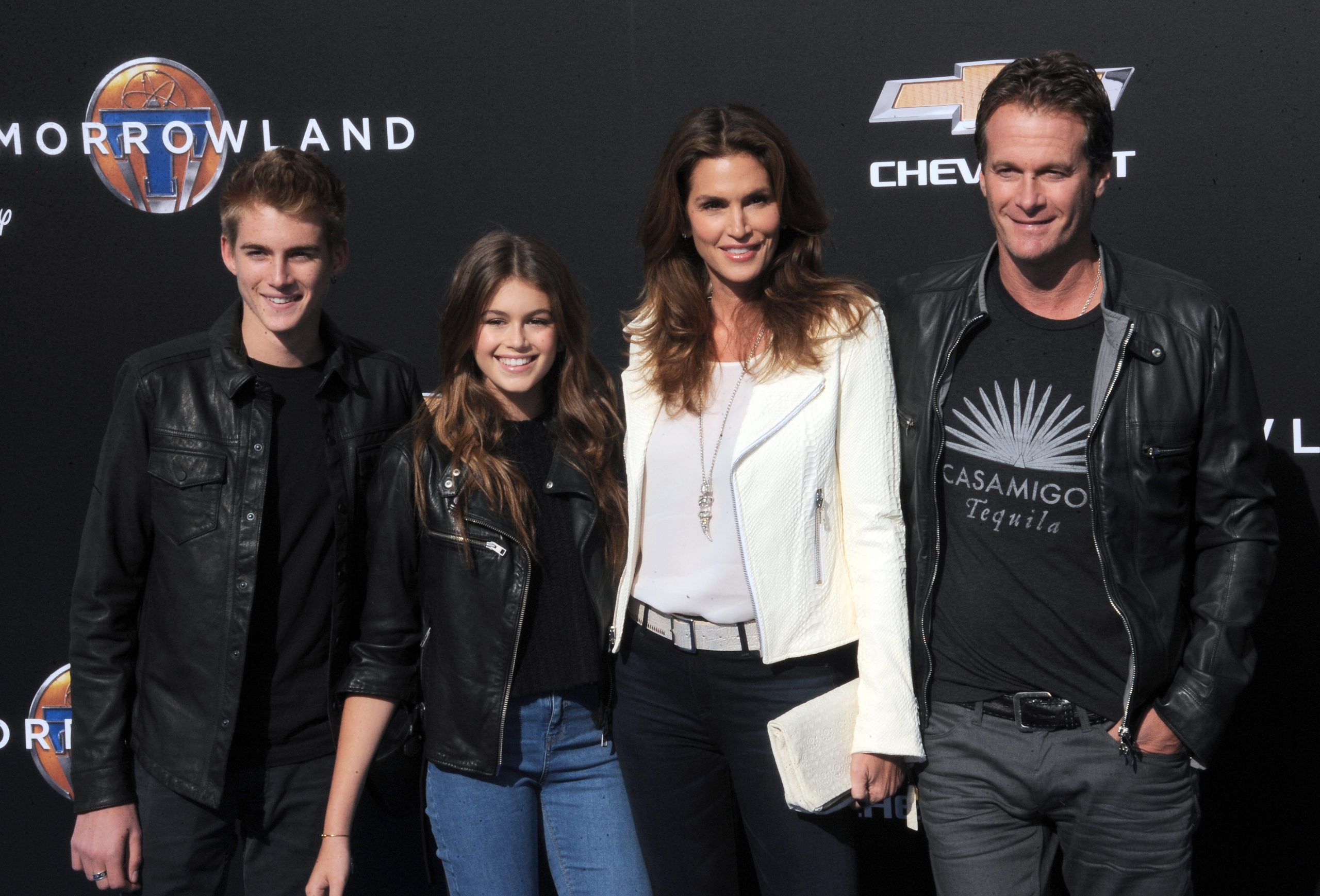 Cindy Crawford, férjével és két gyermekükkel még 2015-ben