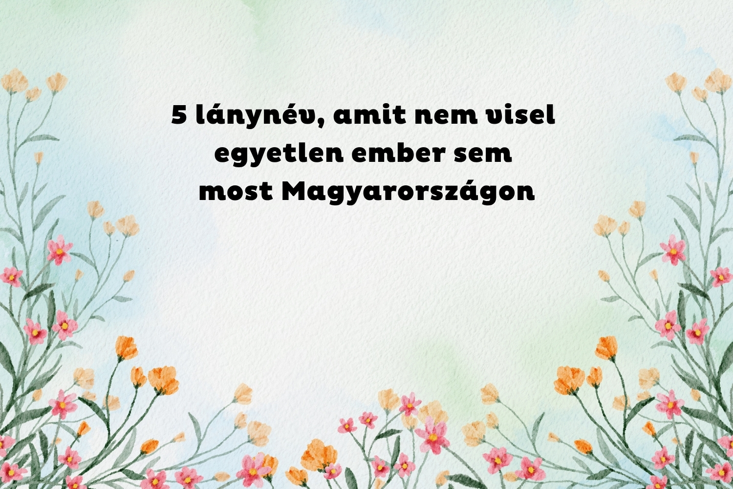 Virágos keretezésű akvarell háttér