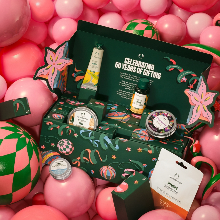beauty-adventi-naptarak-2026-thebodyshop | Marie Claire The Body Shop Klasszikus Adventi Kalendárium